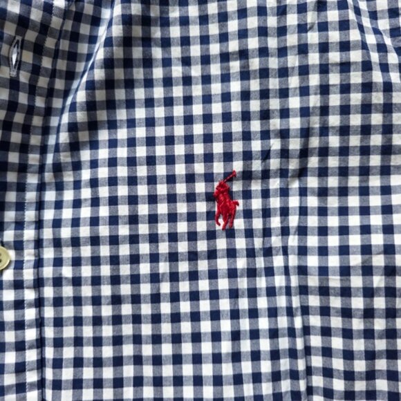 Ralph Lauren Men's Blue Checkered Shirt - Picture 2 of 7